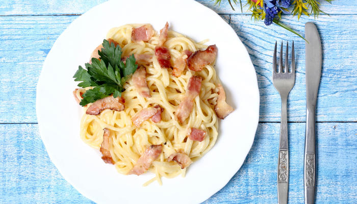 Fettuccine al pancetta